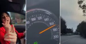 Se filmó cuando manejaba a alta velocidad y cruzó en rojo: le inhabilitaron la licencia.