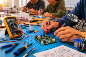 Taller gratuito de electrónica en Varela