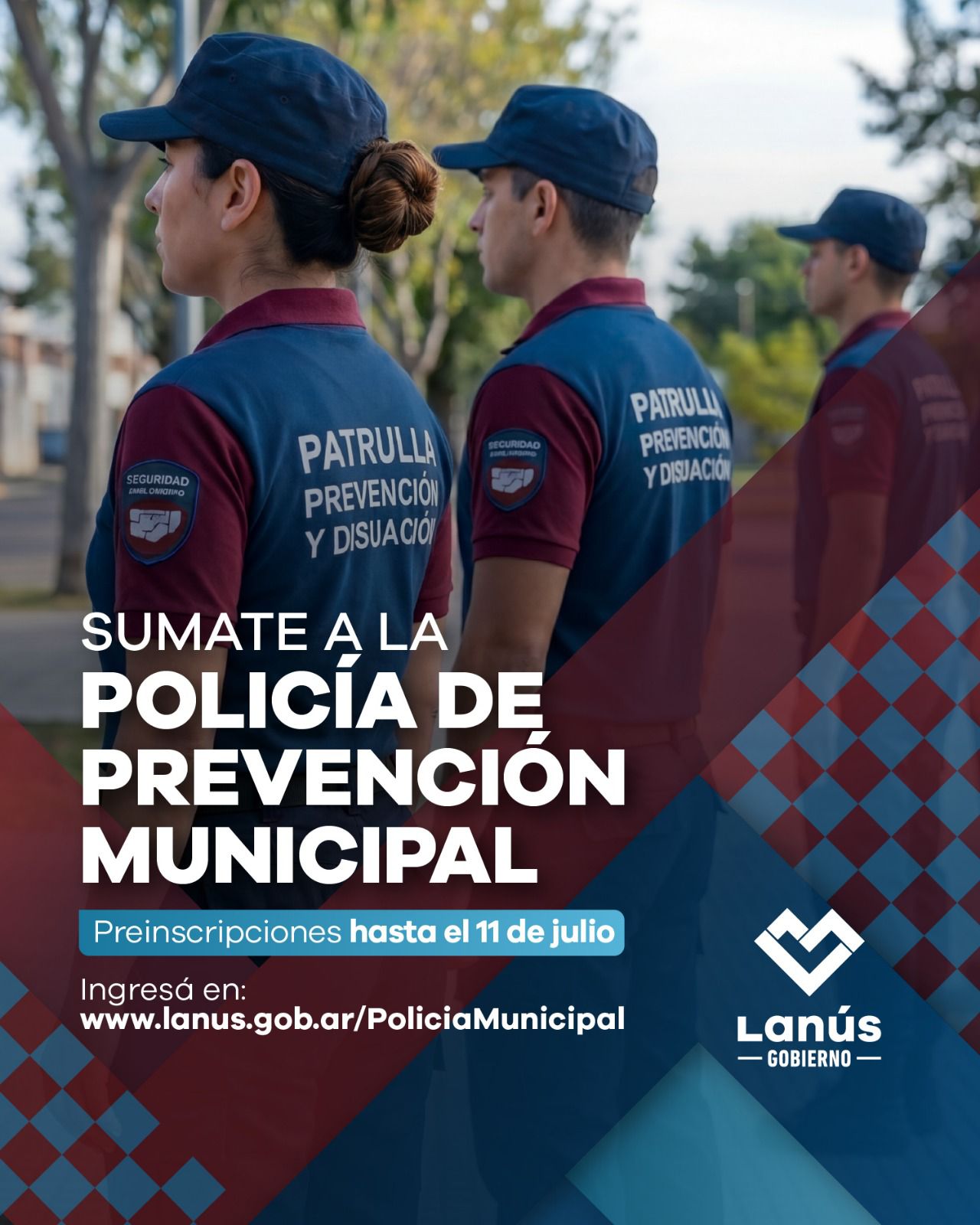 Lanús abre la convocatoria para sumarse a la Policía de Prevención Municipal