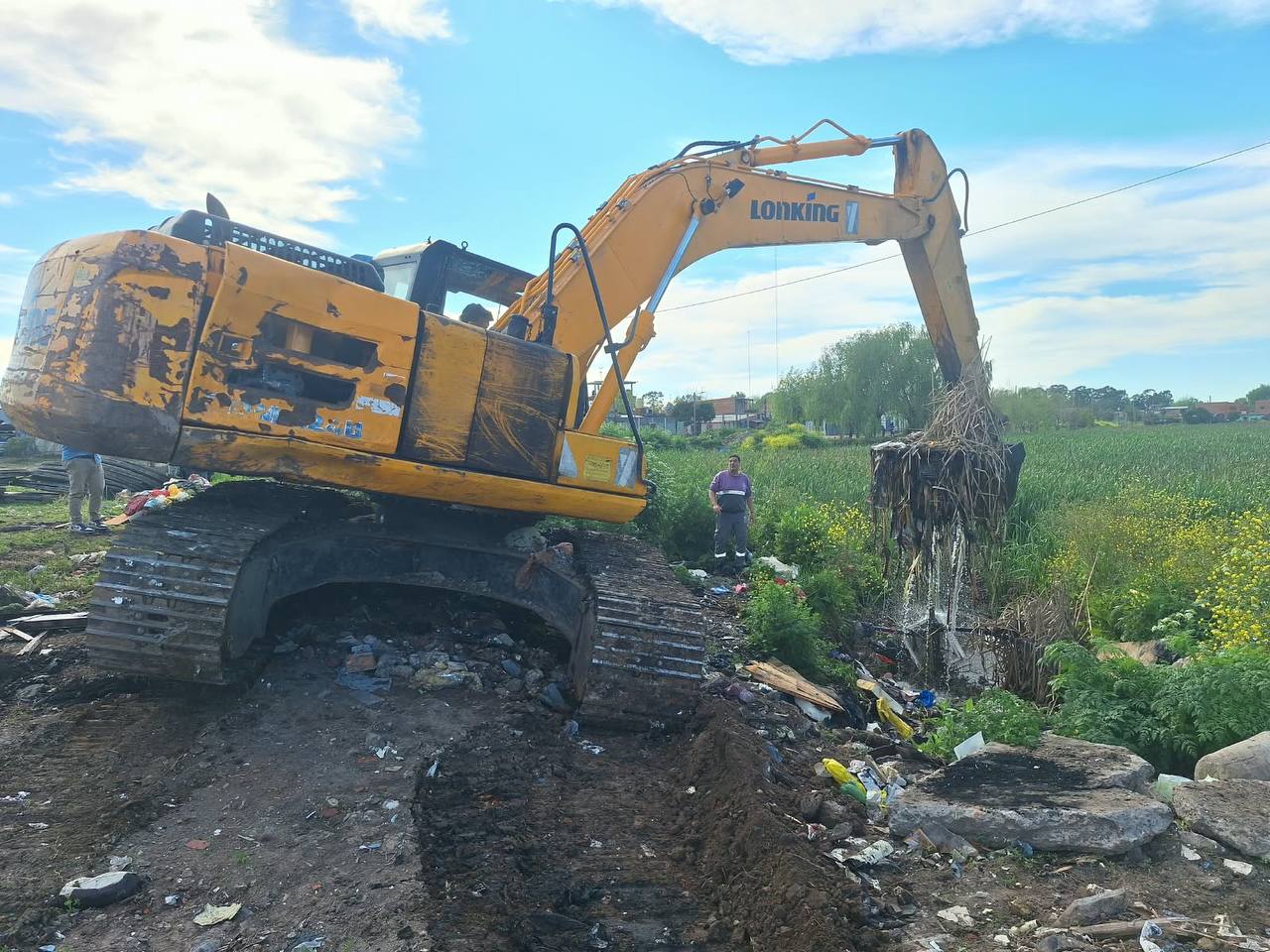 Trabajos preventivos en La Matera frente al alerta de tormentas